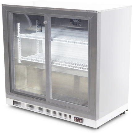 Back Bar Cooler 2 Sliding Doors 220 Litres Stainless Steel |  Ssbc02 Ps