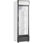 Commercial Upright Beverage Bottle Cooler 210 Litres Single Hinged Glass Door Black &Amp; White 538x525x1772mm | Ssh22