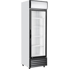 Commercial Upright Beverage Bottle Cooler 349 Litres Single Hinged Glass Door Black &Amp; White 606x620x1940mm | Ssh28