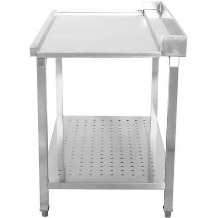 Unloading Table Left Side 1100x650x850mm With Bottom Shelf With Splashback Stainless Steel |  Swb11065 R