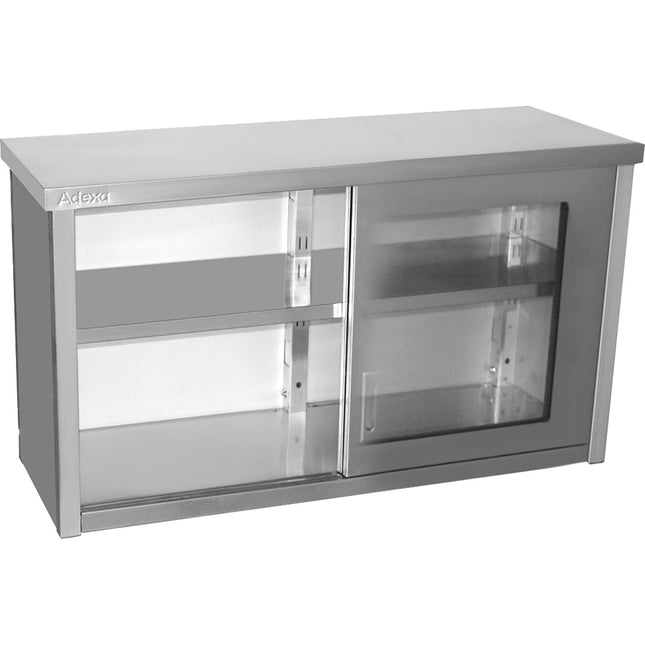 Commercial Wall Cabinet Cupboard Glass Doors Stainless Steel 1200x400x650mm |  Swcgd120402