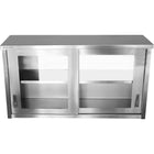 Commercial Wall Cabinet Cupboard Glass Doors Stainless Steel 2000x400x650mm | Swcgd200402
