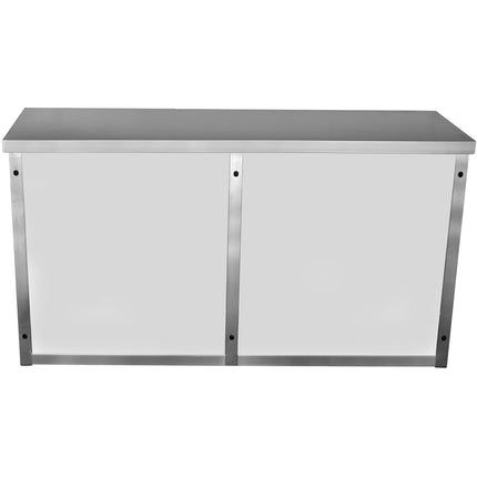 Commercial Wall Cabinet Cupboard Glass Doors Stainless Steel 1400x400x800mm |  Swcgdhh140402