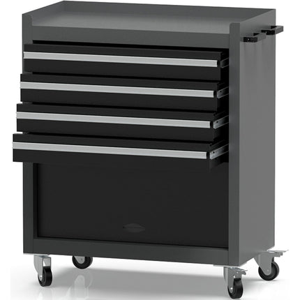 Professional Grey And Black Tool Drawer Cabinet With 4 Drawers And Locker Design 616x330x760mm | Tc027