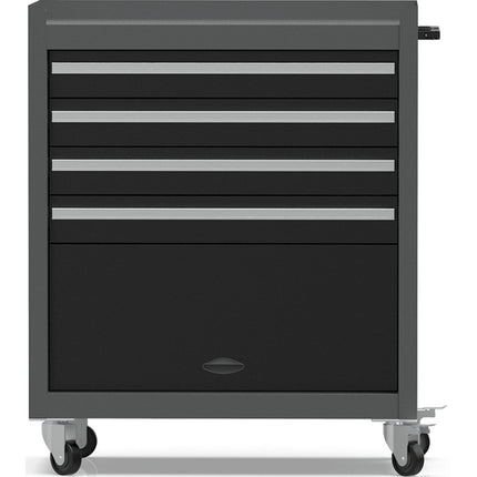 Professional Grey And Black Tool Drawer Cabinet With 4 Drawers And Locker Design 616x330x760mm | Tc027