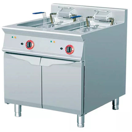 Heavy Duty Free Standing Fryer Electric Twin Tank 2x28 Litres 24k W |  The9 F2828 M