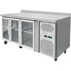 Commercial Refrigerated Counter Upstand 3 Glass Doors Depth 700mm |  Thp3200 Tng