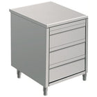 Commercial Drawer Cabinet Stainless Steel 3 Drawers Width 500mm Depth 600mm |  Vig563