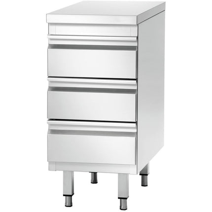 Commercial Drawer Cabinet Stainless Steel 3 Drawers Width 500mm Depth 700mm | Thss3 R57