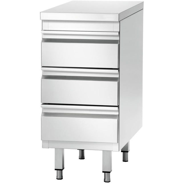 Commercial Drawer Cabinet Stainless Steel 3 Drawers Width 500mm Depth 700mm | Thss3 R57