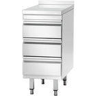 Commercial Drawer Cabinet Stainless Steel 3 Drawers Upstand Width 500x600x850mm |  Vig563 A