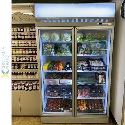 Commercial Display Cooler 1195 Litres Double Hinged Doors Top Mount |  Tr101