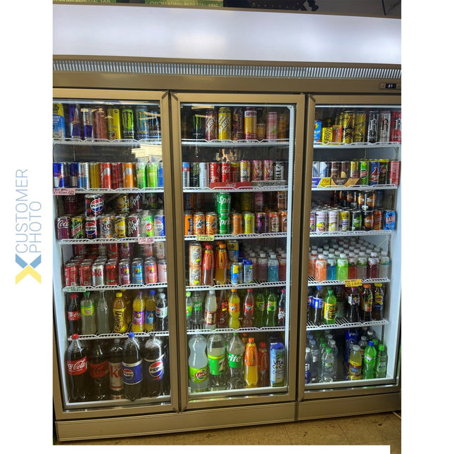 Commercial Display Cooler 1886 Litres Triple Hinged Doors Top Mount |  Tr202