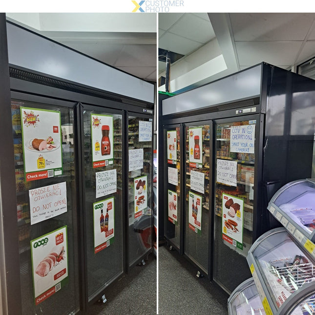 Commercial Display Cooler 1886 Litres Triple Hinged Doors Top Mount Black |  Tr202 Black