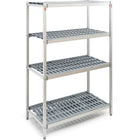 Shelving Unit 4 Tier 600kg 1410x560x1680mm Aluminium |  Ts14156 H