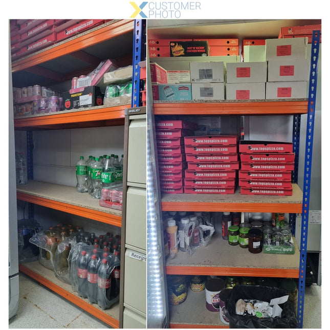 Industrial Shelving Unit Heavy Duty 1525x455x1980mm 4 Shelves 400 Kg/Shelf Powder Coated Steel |  Ty4551525
