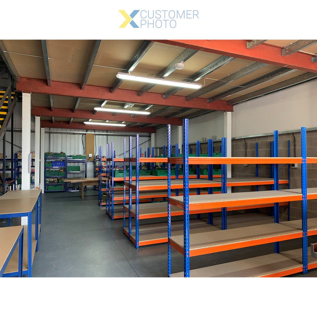 Industrial Shelving Unit Heavy Duty 1830x455x1980mm 4 Shelves 400 Kg/Shelf Powder Coated Steel |  Ty4551830