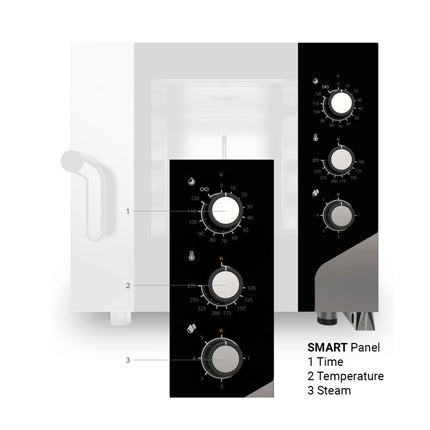 Professional Combi Steamer Electric 6 Trays Gn1/1 And 600x400mm Electromechanic Controls Direct Steam | Tecnoeka Mkf616 S
