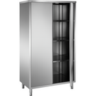 Upright Pan Cupboard Stainless Steel 2 Hinged Doors 3 Shelves 1000x600x2000mm | Vc106 Sh