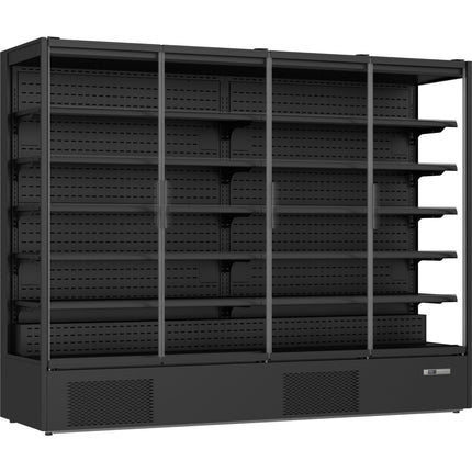 Commercial Four Door Display Merchandiser Fridge 1529 Litres Black |  Multi166 Glass