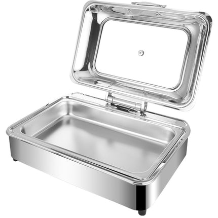 Chafing Dish Electric Glass Lid Stainless Steel 7 Litres Gn1/1 |  Viccd528