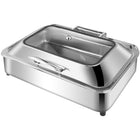 Chafing Dish Electric Glass Lid Stainless Steel 7 Litres Gn1/1 |  Viccd528