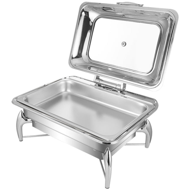 Chafing Dish Glass Lid Stainless Steel 7 Litres Gn1/1 |  Viclh2103