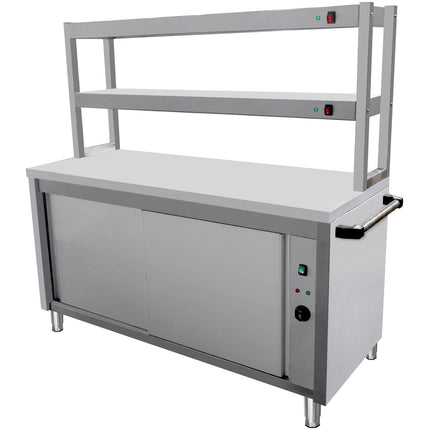 Commercial Bain Marie With 2 Layer Heated Gantry Warmer 1800x600x1500mm | Vmgn5 A2 H