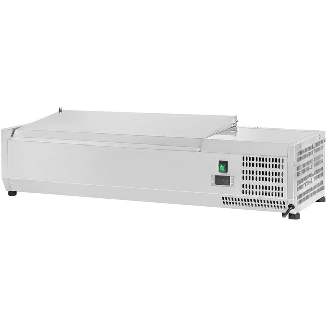 Refrigerated Servery Prep Top 1200mm 5x Gn1/4 Depth 330mm Stainless Steel Lid |  Thvd1200/330
