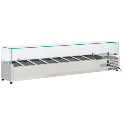 Refrigerated Servery Prep Top 1800mm 9x Gn1/4 Depth 330mm |  Thv1800/330