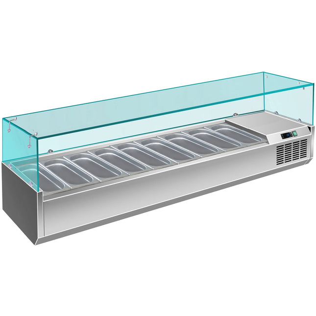 Refrigerated Servery Prep Top 2000mm 9x Gn1/3 Depth 380mm |  Vrx2000/380