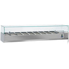 Refrigerated Servery Prep Top 9x Gn1/3 2000x395x435mm Glass Top |  Thv2000/380