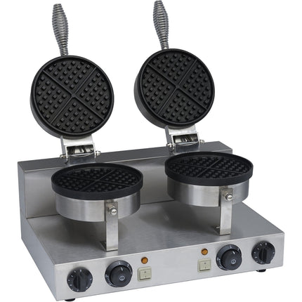 Commercial Waffle Maker Double Round |  Wb2