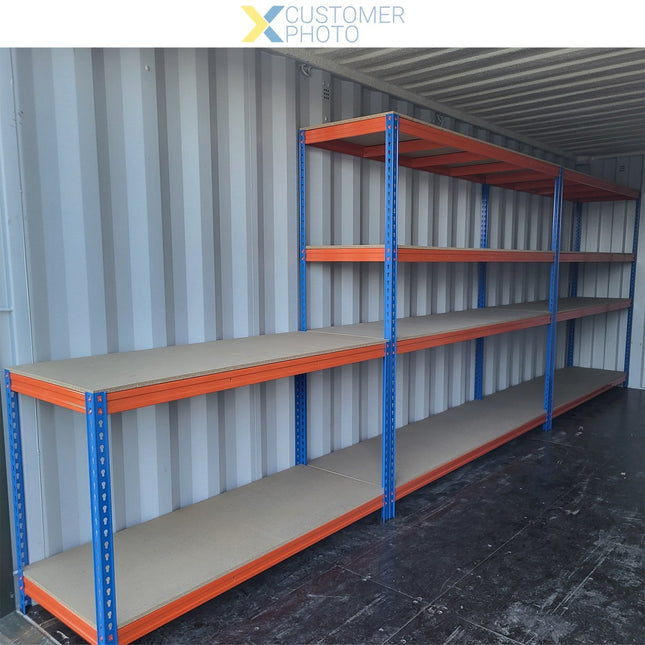 Industrial Shelving Unit Heavy Duty 2135x610x1980mm 4 Shelves 400kg/Shelf Powder Coated Steel |  Ty6102135