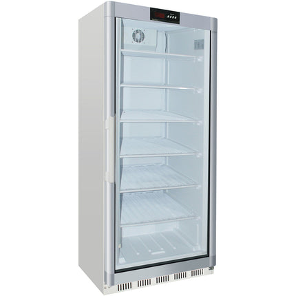 Commercial Freezer Upright Cabinet White 600 Litres Glass Door | Wf600 G