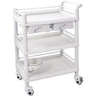 Professional 3 Tier Mobile Medical Trolley 2 Drawers Abs 750x530x980mm |  Wh3 Lt7553 D2