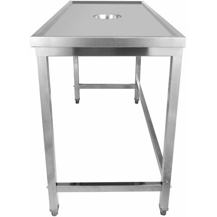 Professional Waste Disposal Table Stainless Steel 4 Side Up Marine Edge 1200x600x900mm |  Whdw12060
