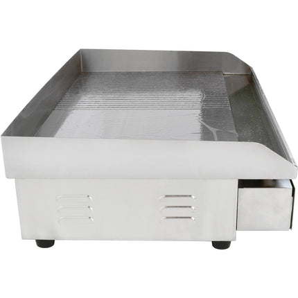 Commercial Griddle Smooth/Ribbed 728x393mm 2 Zones 4.4k W Electric |  Wheg820 Afr