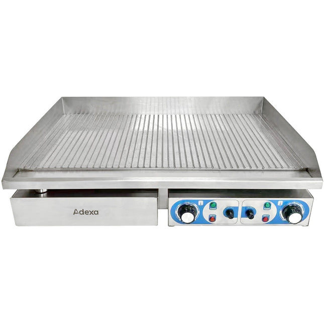 Commercial Griddle Ribbed 728x393mm 2 Zones 4.4k W Electric | Wheg820 Ar