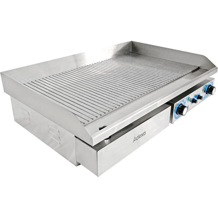 Commercial Griddle Ribbed 728x393mm 2 Zones 4.4k W Electric | Wheg820 Ar