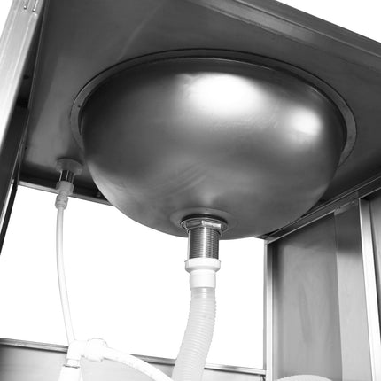 Foot Operated Economic Mobile Wash Basin With Backsplash &Amp; Castors Stainless Steel |  Whf278 E