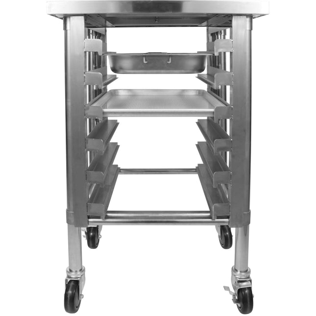 Commercial Mobile Equipment Stand With 6 Tier Tray Rack Gn1/1 Marine Edges 600x700x900mm |  Whmtr7060 C
