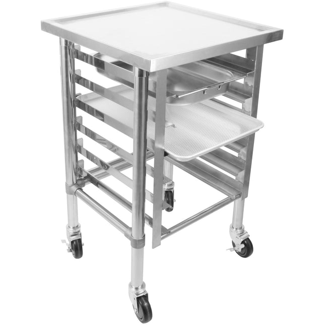 Commercial Mobile Equipment Stand With 6 Tier Tray Rack Gn1/1 Marine Edges 600x700x900mm |  Whmtr7060 C