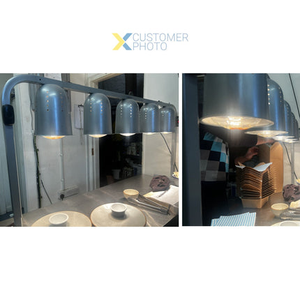Commercial Food Warmer 5 Heating Lamps |  Wl1375
