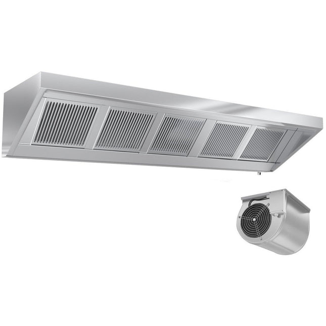 Wall Type Extraction Canopy With Filter &Amp; Fan &Amp; Lights &Amp; Speed Control 1200x900x450mm |  Vh129 F