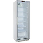 Commercial Refrigerator Upright Cabinet 400 Litres White Single Glass Door | Wr400 G