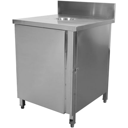 Commercial Waste Bin Cabinet Stainless Steel |  Wrsa7070 H
