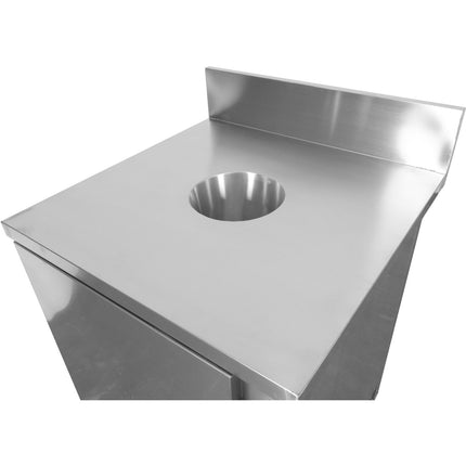 Commercial Waste Bin Cabinet Stainless Steel |  Wrsa7070 H