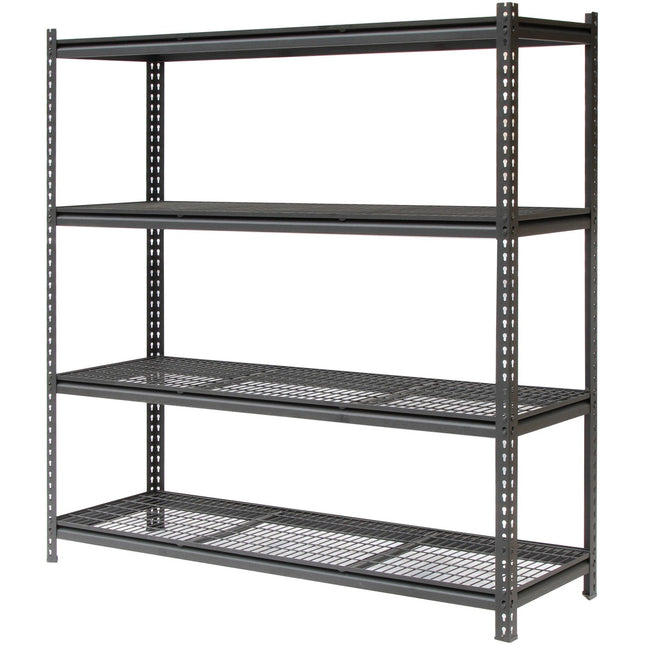 Professional Heavy Duty Wire Shelving Unit 2000x600x1830mm 4 Shelves Black |  Fuji402
