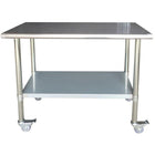 Commercial Mobile Work Table Stainless Steel Bottom Shelf 1000x750x900mm |  Wtg750 X1000 C